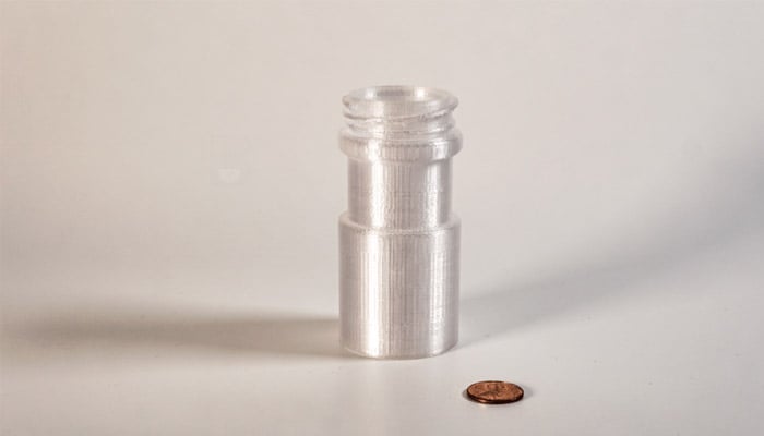 A 3D-printed part made from polycarbonate 