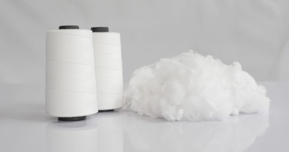 A cotton-based fiber that combines cotton's flexibility with the electrical conductivity of polymers.