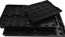 PRE-ELEC® PS concentrate is the most cost-efficient raw material solution for ESD component trays. Courtesy of Premix