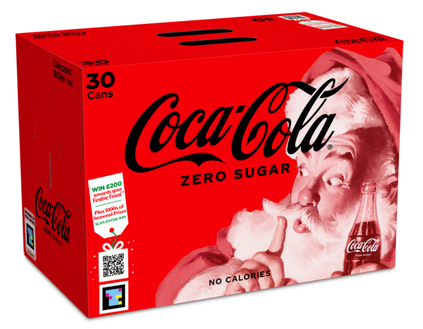 Coca-Cola UK was the first beverage brand to pilot Navilens technology for visually impaired with their Christmas can multipacks. Courtesy of Navilens.