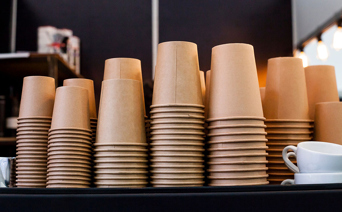 Despite their eco-friendly appearance, most paper cups contain plastic linings, making recycling difficult.