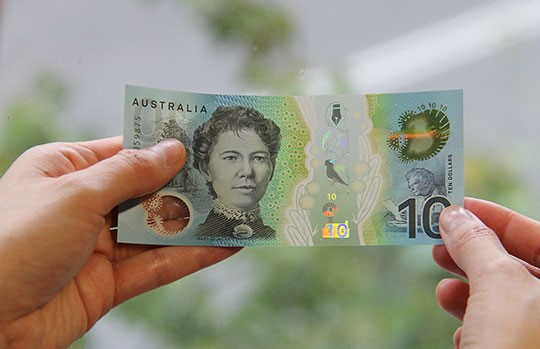 Polymer banknotes from Australia. Courtesy of Australian Academy of Science.
