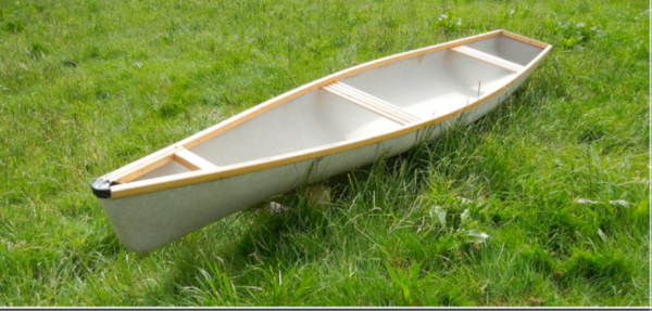 Flax/PLA canoe (4.40 meters long), produced by vacuum forming followed by autoclave processing, utilizing film stacking, as part of the NAVECOMAT project. Courtesy of: Sustainable polymer composite marine structures: Developments and challenges.