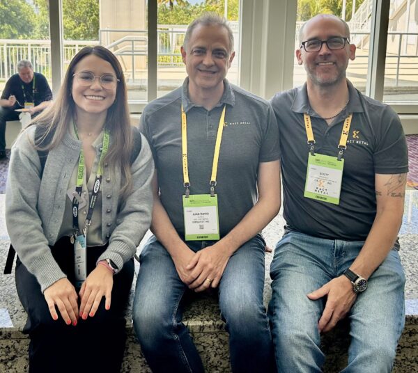 Juliana Montoya, Director of Content at Plastics Engineering; Juan Mario Gomez, CEO at Xact Metal; Scott Kramer, Senior Application Engineer at Xact Metal.