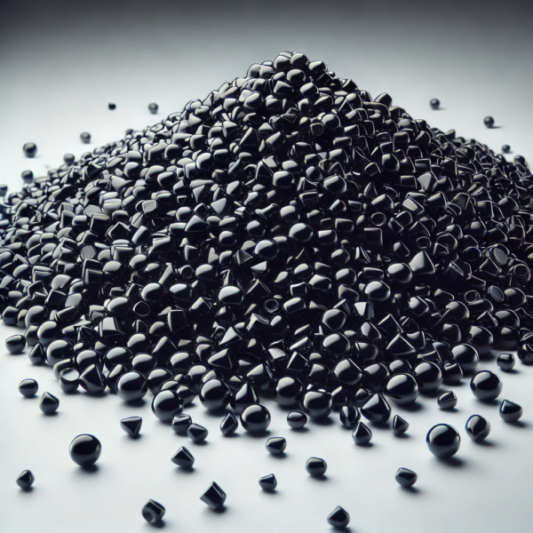 Carbon black is added to plastics to impart a black color, a quality known as "jetness." 