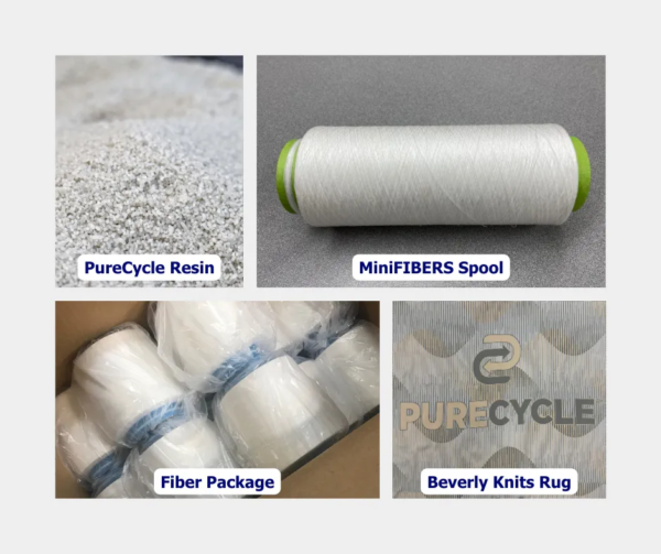 PureCycle’s resin can be easily incorporated into the textile, transforming the fabric into a sustainable solution without any compromises. Courtesy of PureCycle.