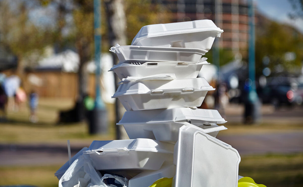 Styrofoam compactor machines compress the Styrofoam by up to 50 times its original size.