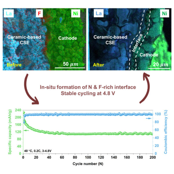 The garnet-based CSE delivers impressive performance, especially in high-voltage lithium-metal batteries with PVDF. Courtesy of 4.8-V all-solid-state garnet-based lithium metal batteries with a stable interface.