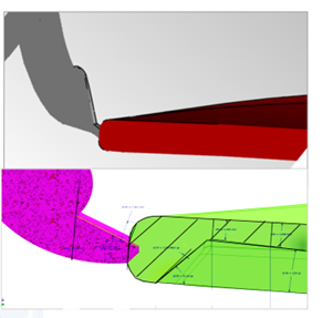 Above: original gate design. Below: Final design. Courtesy of PM-Tec Engineering.